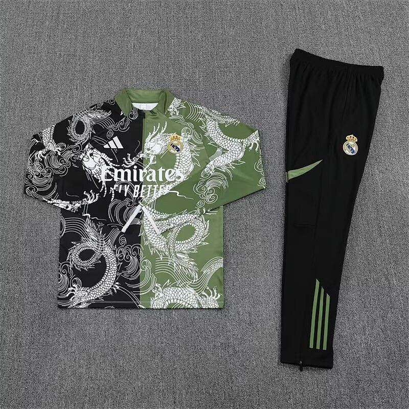 Survêtement Real Madrid Vert&Noir 25/26