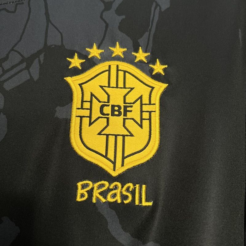 Maillot Brésil Noir Gris 2024