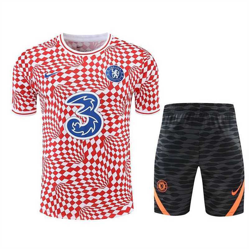 Conjunto Chelsea Blanco Rojo Pre-Partido 22/23