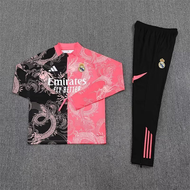 Survêtement Real Madrid Noir&Rose 25/26