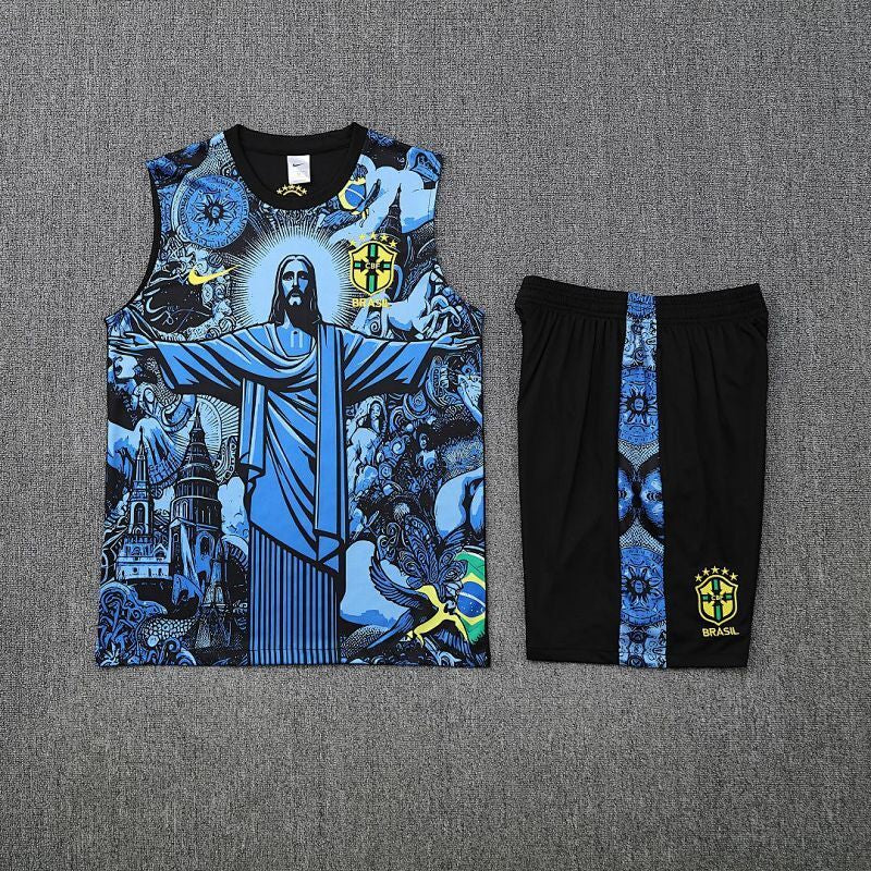 Débardeur Brazil Jesus Bleu 25/26