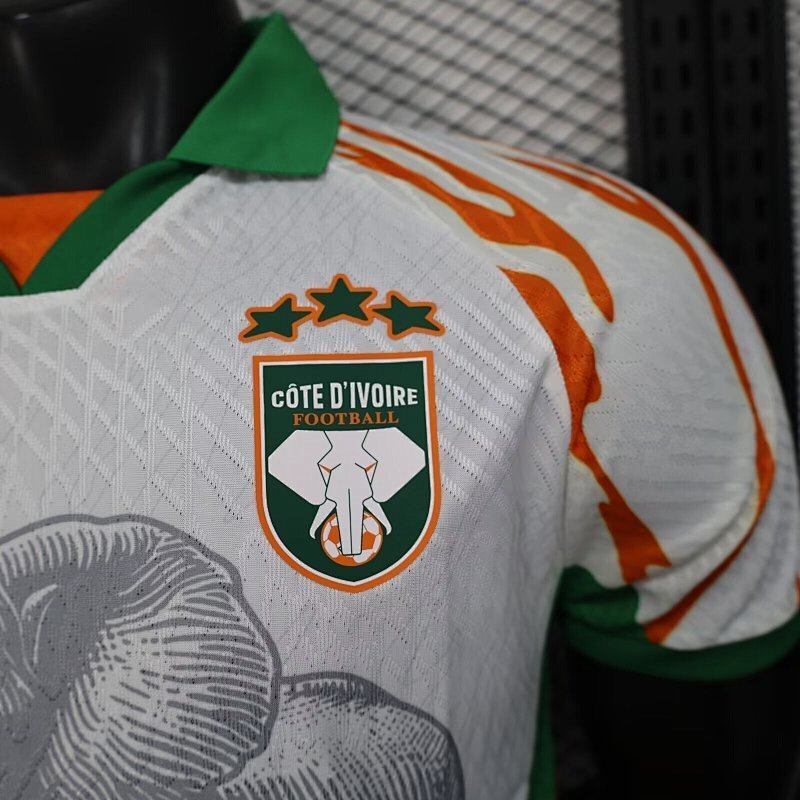 Maillot Côte d’Ivoire Blanc Player Version 2025