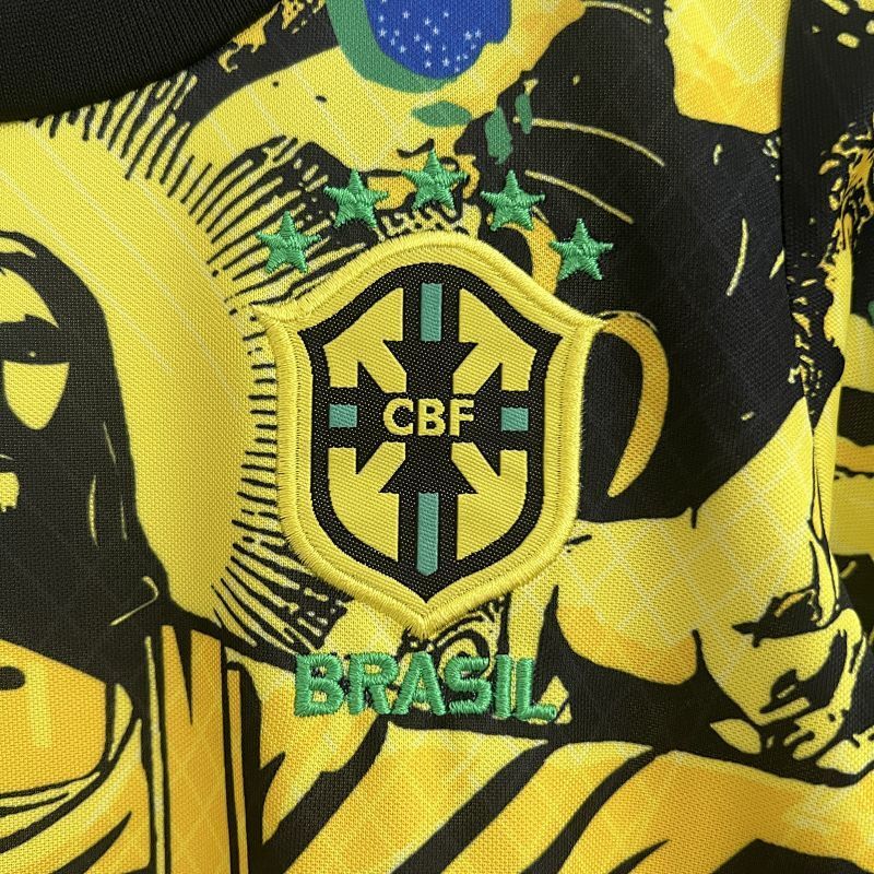 Ensemble Enfant Brazil Jesus Yellow Édition spéciale 24/25