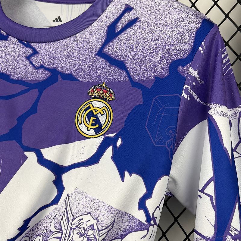 Maillot Real Madrid Blanc&Violet Prématch 25/26