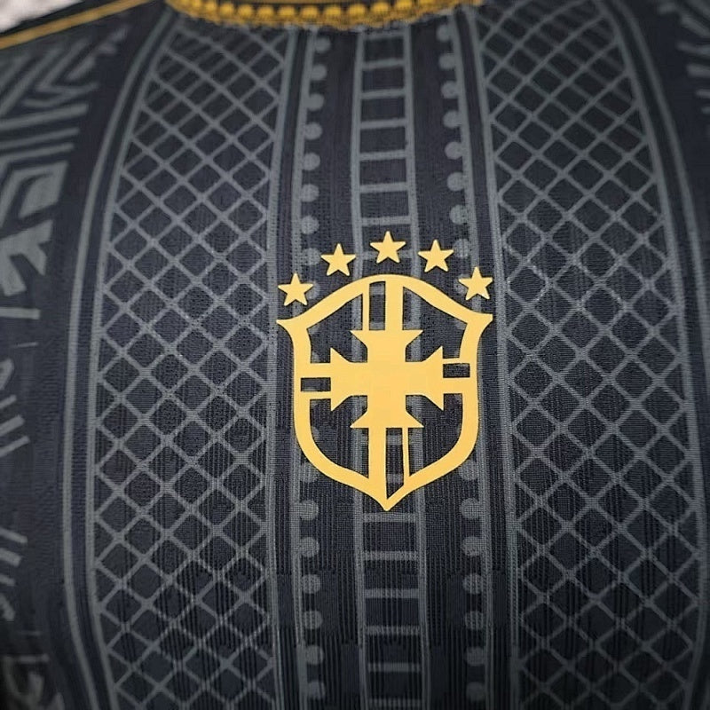 Maillot Brésil Noir Player Version 2026