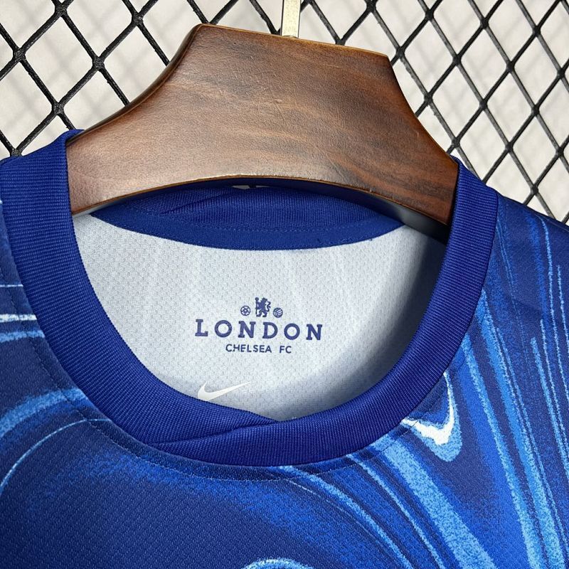 Maillot Chelsea Domicile Bleu Ondulé Sans Sponsor 24/25 — Yupoo 231755485