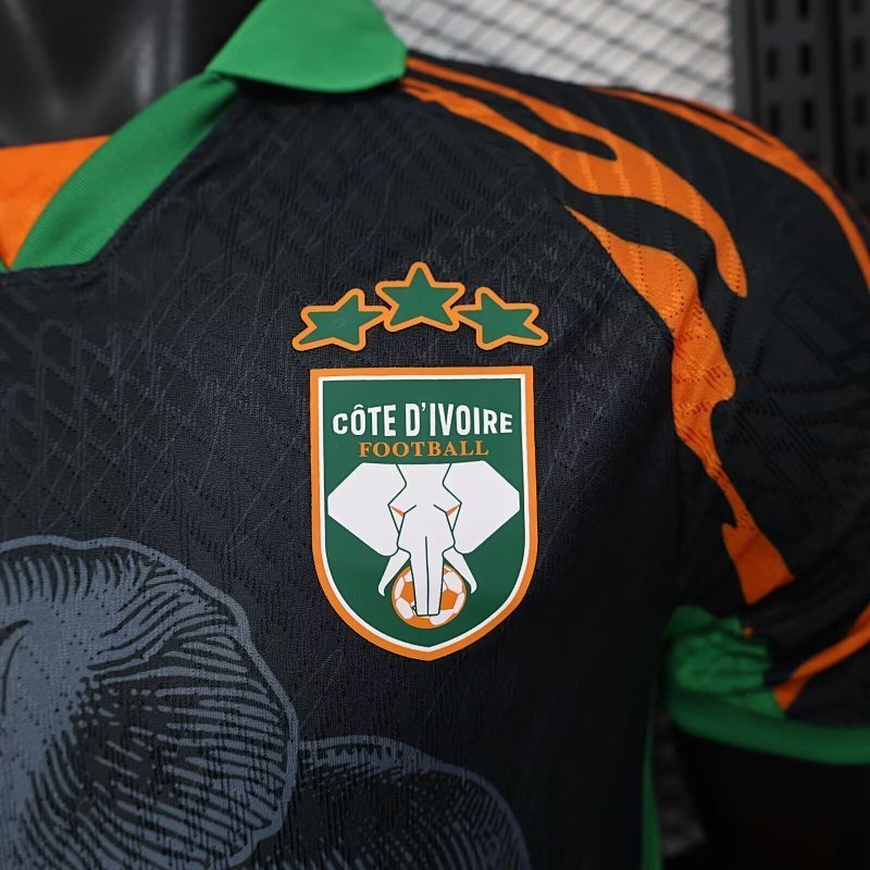 Maillot Côte d’Ivoire Noir Player Version 2025