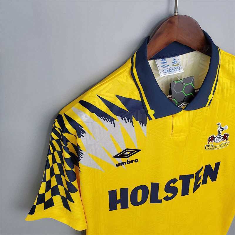 Camiseta Tottenham Amarillo Visitante 92/94