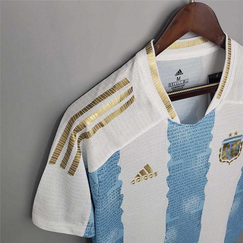Maillot Argentine Commemorative Bleu Blanc Édition spéciale 2021