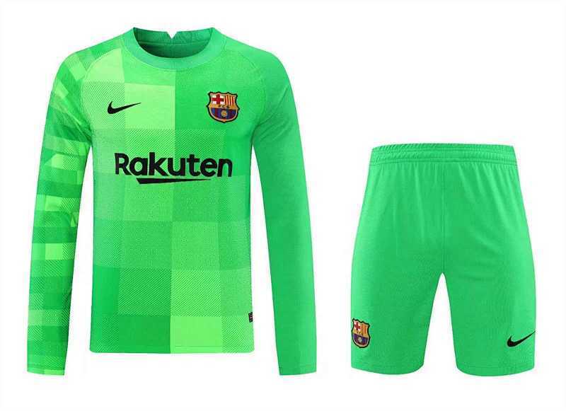 FC Barcelona Green Goalkeeper Tracksuit 21/22