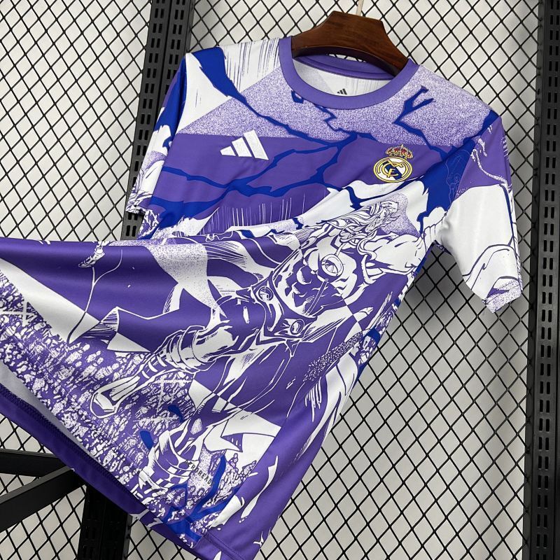 Maillot Real Madrid Blanc&Violet Prématch 25/26
