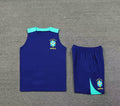 Short + débardeur Brésil Bleu
