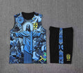 Short + débardeur Brésil Bleu Christ