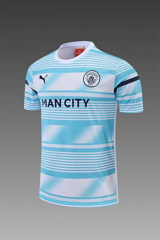 Conjunto Manchester City Azul Blanco Pre-Partido 22/23