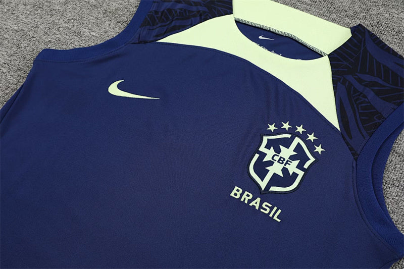 Camiseta sin Mangas Brasil Azul 2022