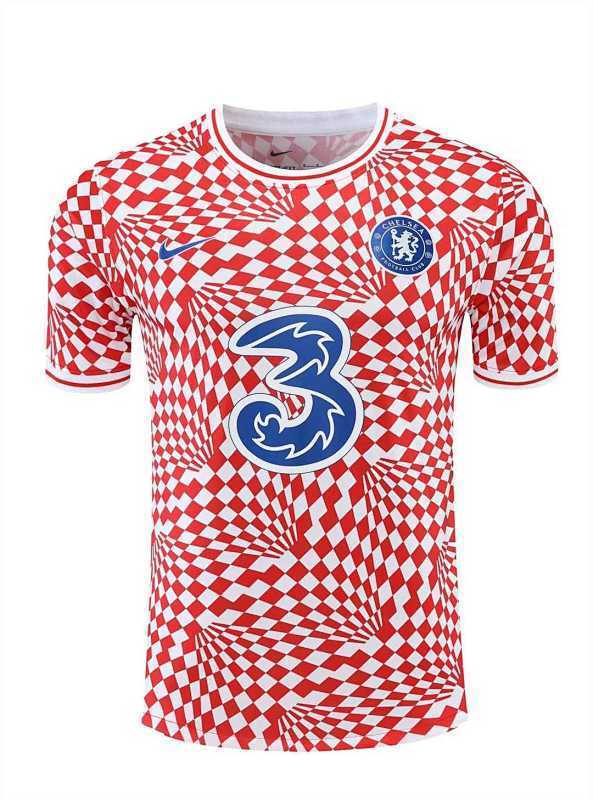 Conjunto Chelsea Blanco Rojo Pre-Partido 22/23