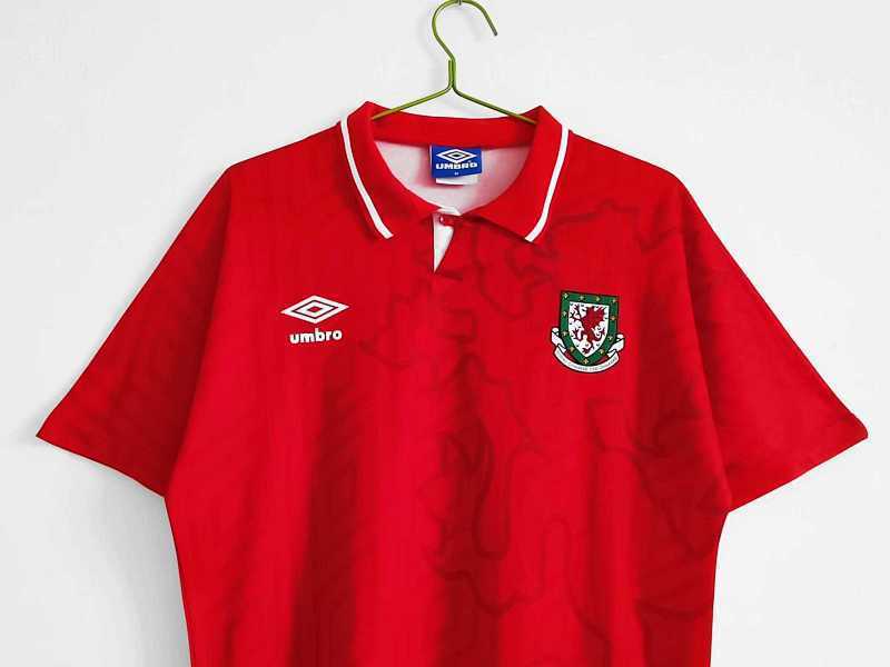 Pays de Galles Home Retro Jersey 1992