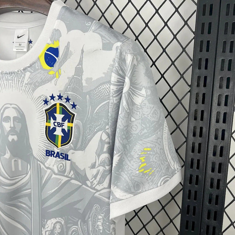 Camiseta Brasil Christ Redeemer Blanco Edición Especial 2025