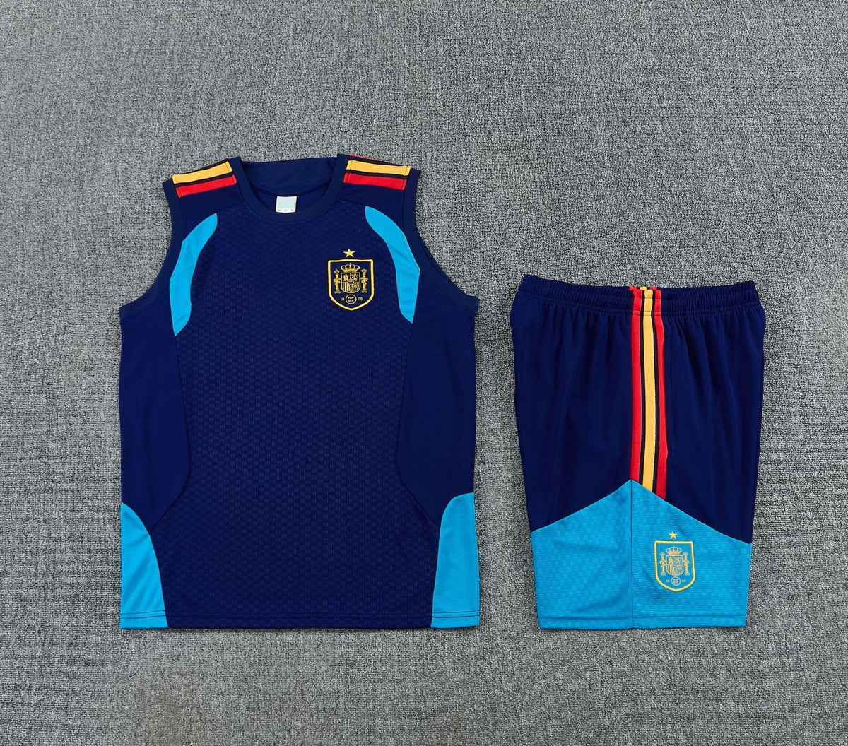 Short + débardeur Espagne Bleu Roi 26/27
