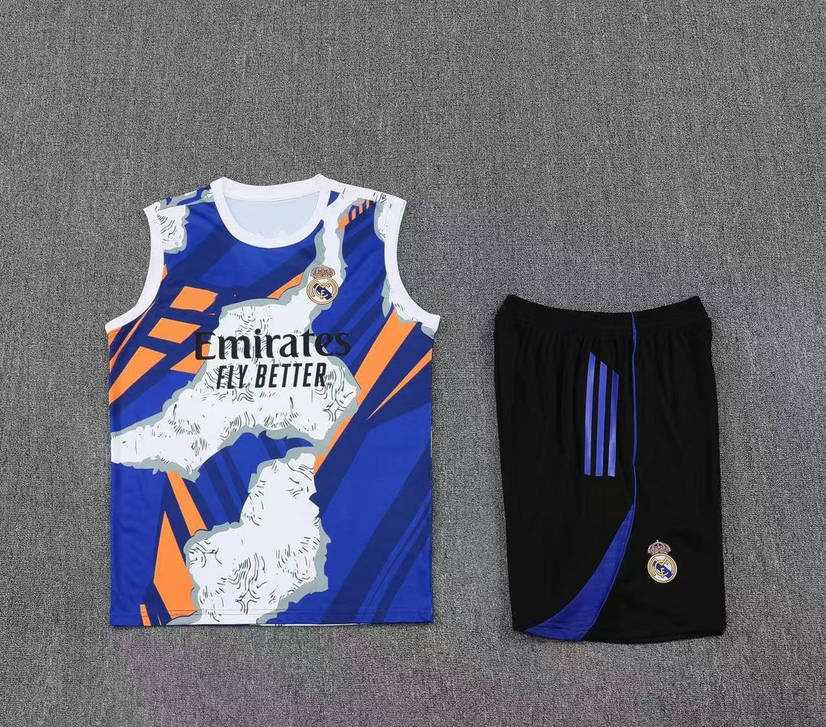 Short + débardeur Real Madrid Bleu Marbre