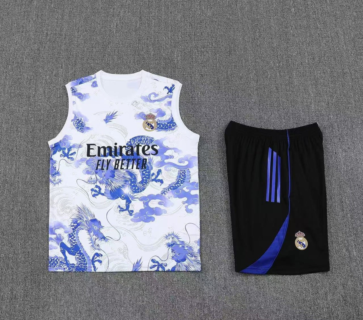 Short + débardeur Real Madrid Blanc Marbre