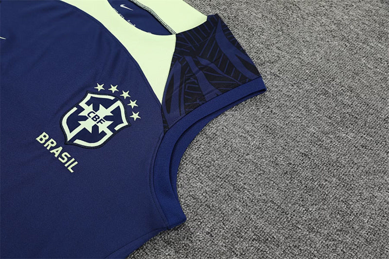 Camiseta sin Mangas Brasil Azul 2022