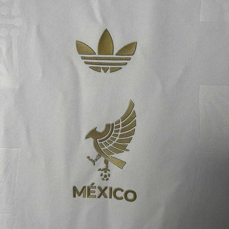 Maillot Mexique Blanc Or 2025