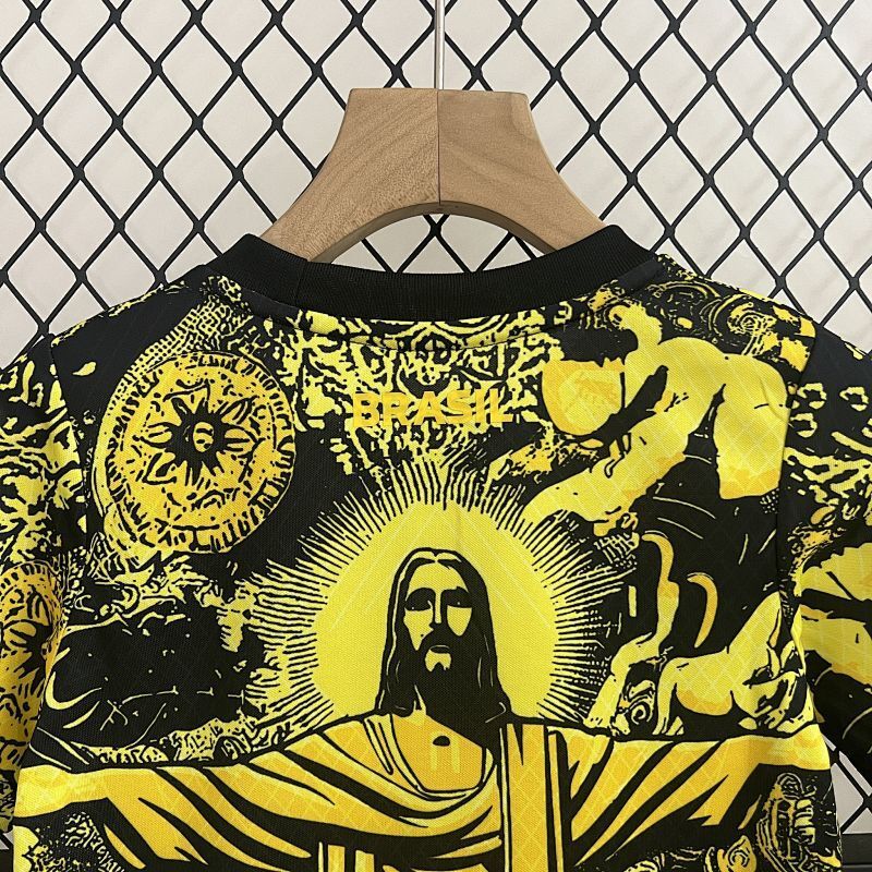 Ensemble Enfant Brazil Jesus Yellow Édition spéciale 24/25