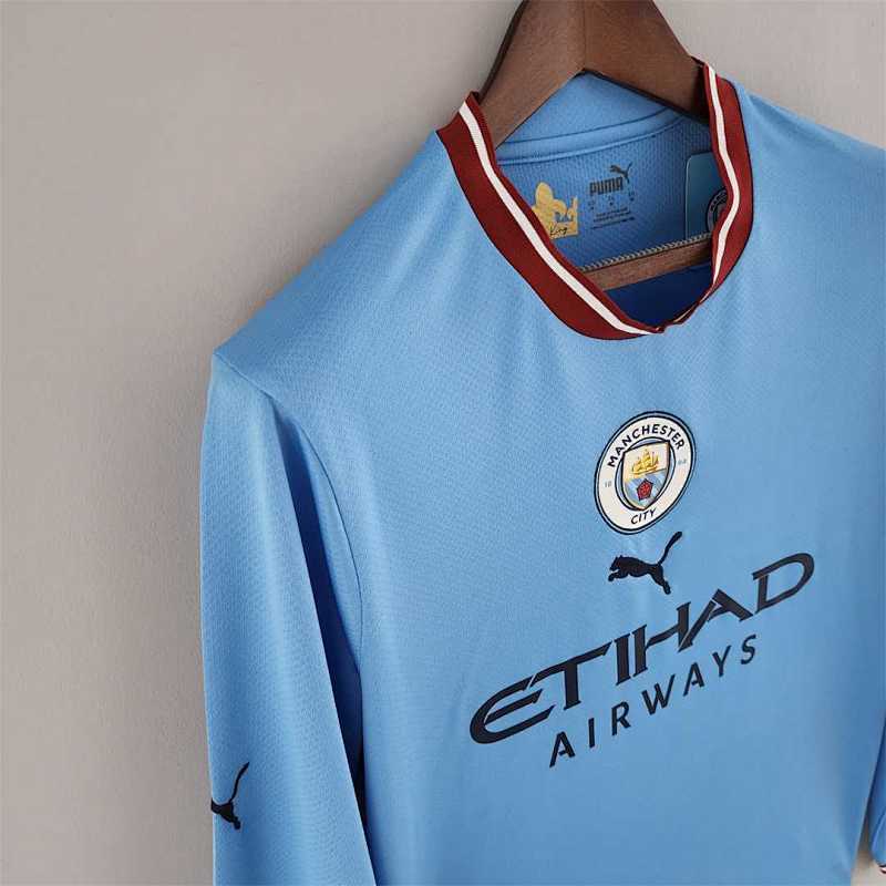 Maillot Manchester City Domicile Manches Longues 22/23