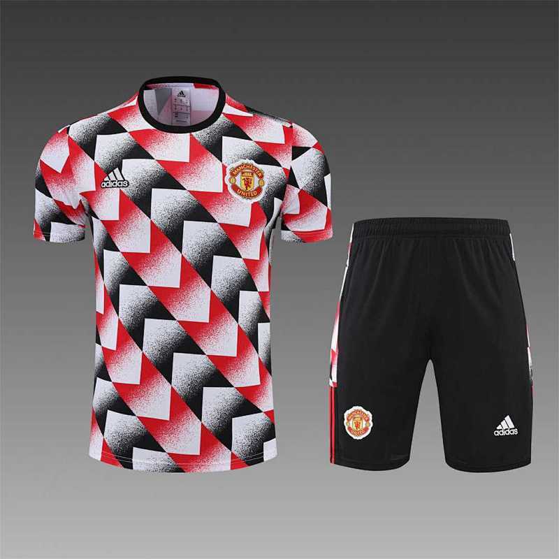Ensemble Manchester United Noir Blanc Prématch 22/23