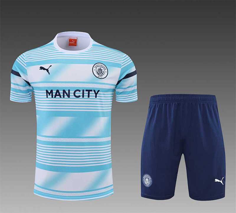 Conjunto Manchester City Azul Blanco Pre-Partido 22/23