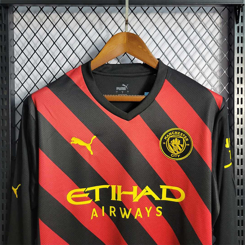 Maillot Manchester City Extérieur Manches Longues 22/23