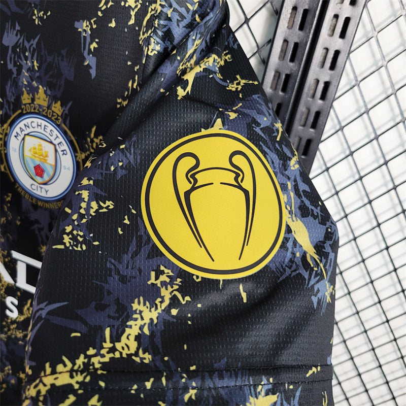 Maillot Manchester City Noir Or 23/24