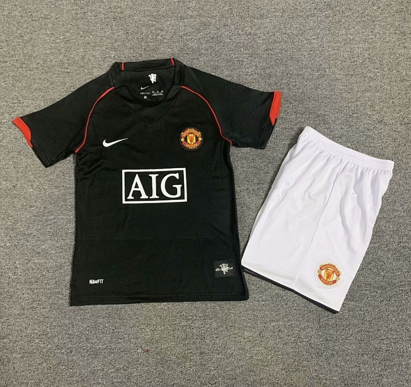 Conjunto Niño Manchester United Visitante 07/08