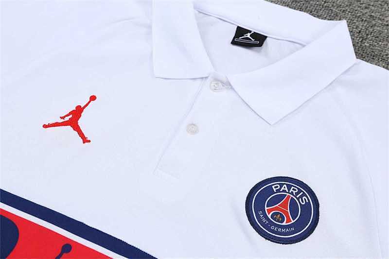 Polo PSG Blanc Rouge