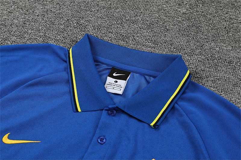Polo FC Barcelone Bleu
