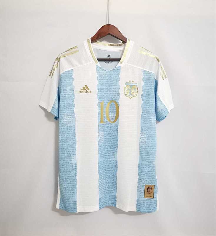 Camiseta Argentina Commemorative Azul Blanco Edición Especial 2021