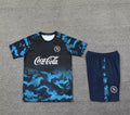 Maillot + short Naples (Napoli) Noir et bleu