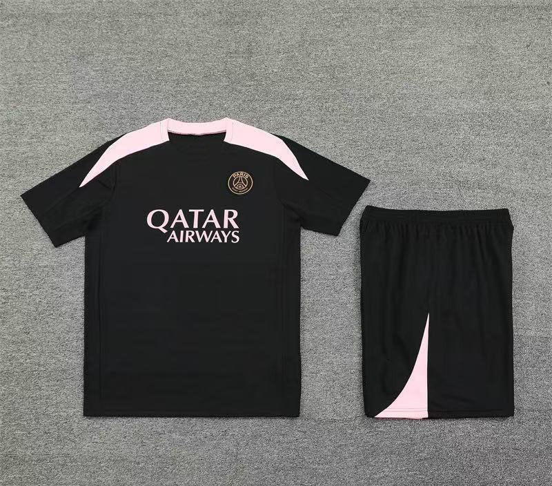 Maillot + short Paris Saint-Germain Noir et Rose 24/25