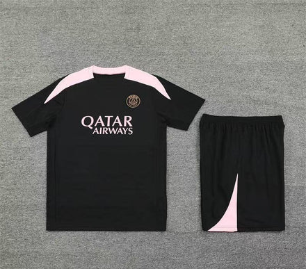 Maillot + short Paris Saint-Germain Noir et Rose 24/25