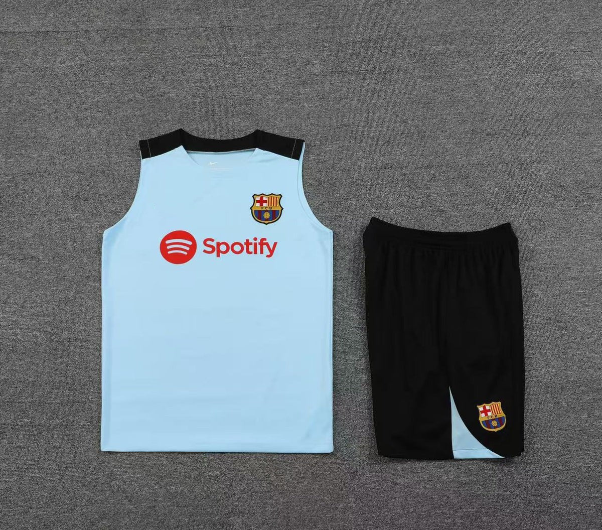 Short + débardeur FC Barcelone Bleu Ciel
