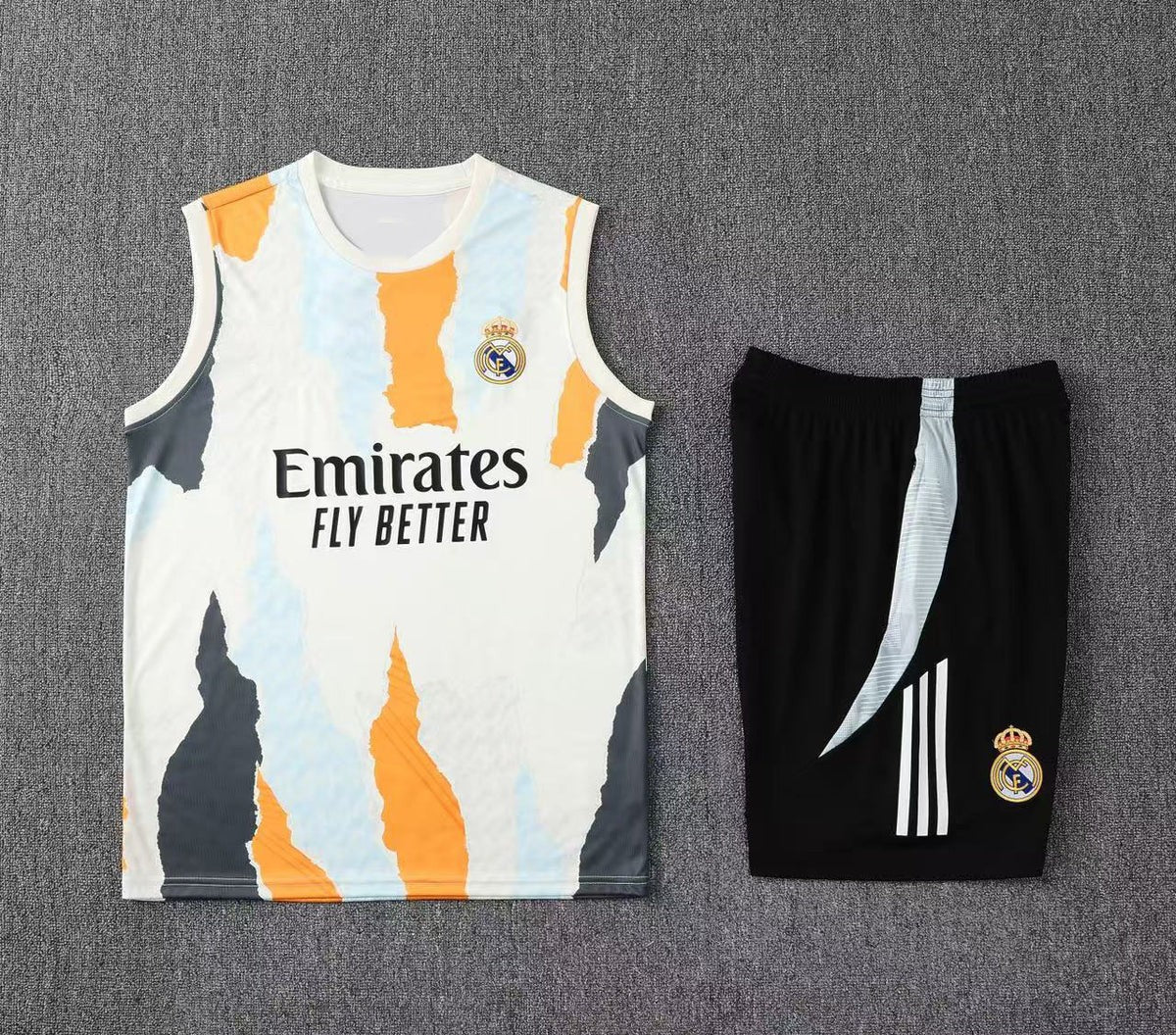 Short + débardeur Real Madrid Blanc Multicolore