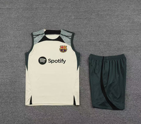 Short + débardeur FC Barcelone Beige 2