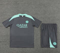 Maillot + short PSG Gris foncé et bleu clair 24/25