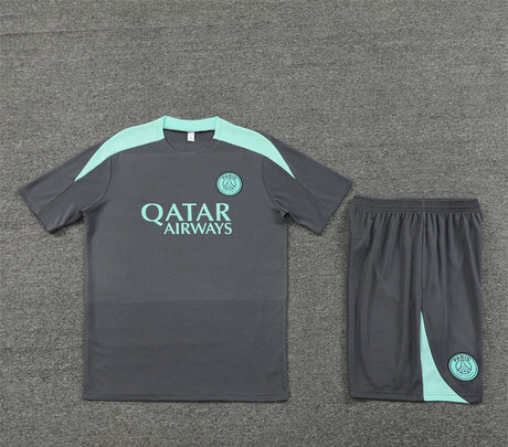 Maillot + short PSG Gris foncé et bleu clair 24/25