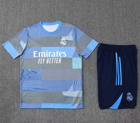 Maillot + short Real Madrid Gris-bleu 26/27