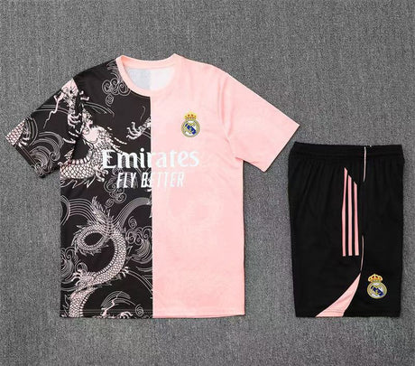Maillot + short Real Madrid Noir et rose 25/26