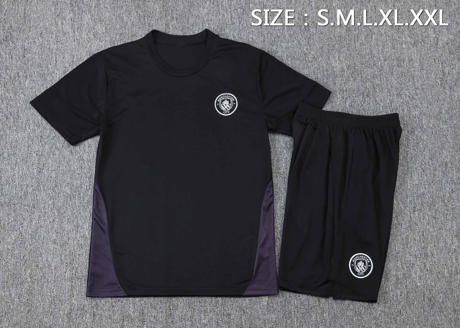 Manchester City ensemble maillot + short noir 25/26 – Foot Drop