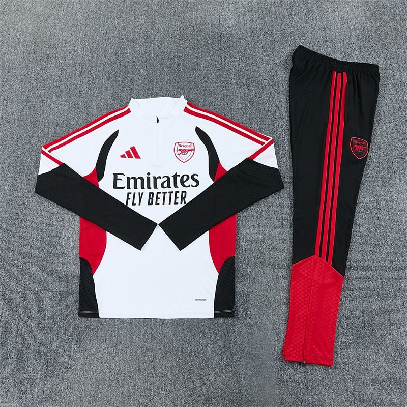 Survêtement Enfant Arsenal Blanc noir et rouge Prématch 26/27