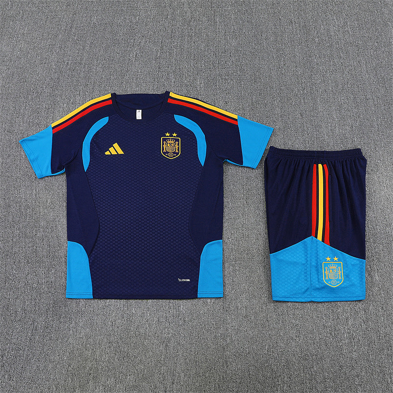 Ensemble maillot + short Espagne Adulte Bleu marine – 2 étoiles 2026
